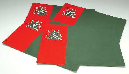 Christmas Tree Cloth Placemat - Set of 4