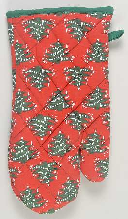 Christmas Tree Cloth Oven Mitt