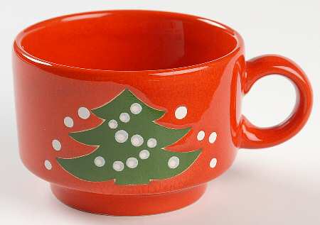Christmas Tree Flat Cup