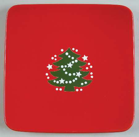 Christmas Tree Square Salad Plate