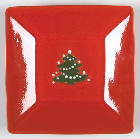 Christmas Tree Square Small Serving Platter