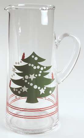 Christmas Tree 64 Oz Glassware Pitcher