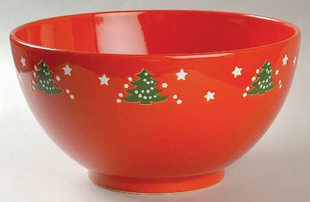Christmas Tree 9" Salad Serving Bowl