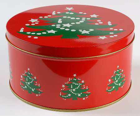 Christmas Tree Small Cookie Box & Lid