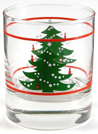 Christmas Tree 8 Oz Glassware Double Old Fashioned