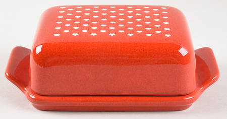 Heart Rectangular Covered Butter