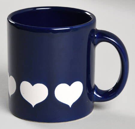 Heart Dark Blue Mug