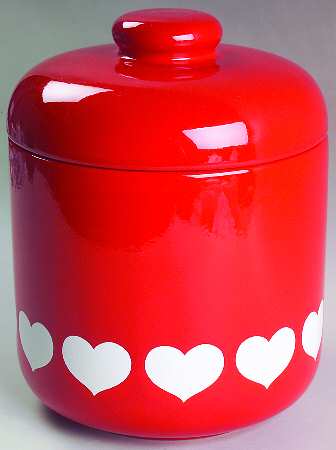 Heart Cookie Jar & Lid
