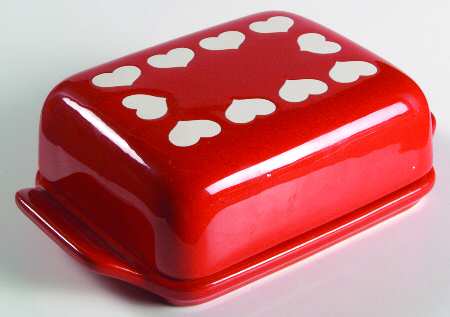 Heart Rectangular Covered Butter