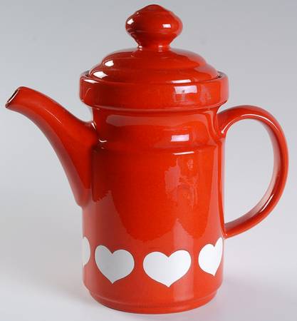Heart Coffee Pot & Lid
