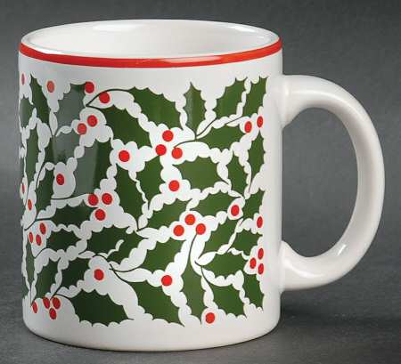 Holly on White Mug