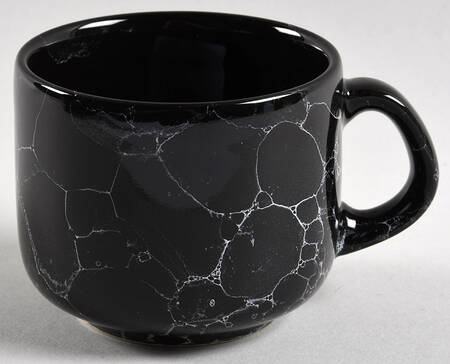 Marble Black Flat Cup