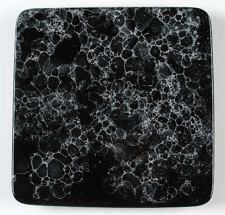 Marble Black Square Dinner Plate