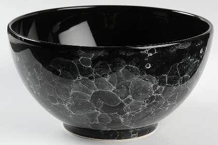 Marble Black 9" Round Serving Bowl