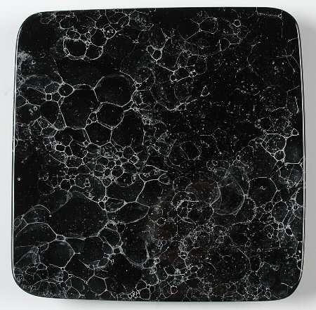 Marble Black Square Salad Plate
