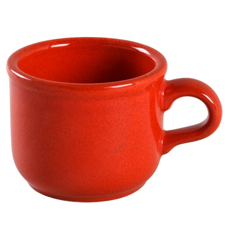 Solid Colours Red Flat Demitasse Cup