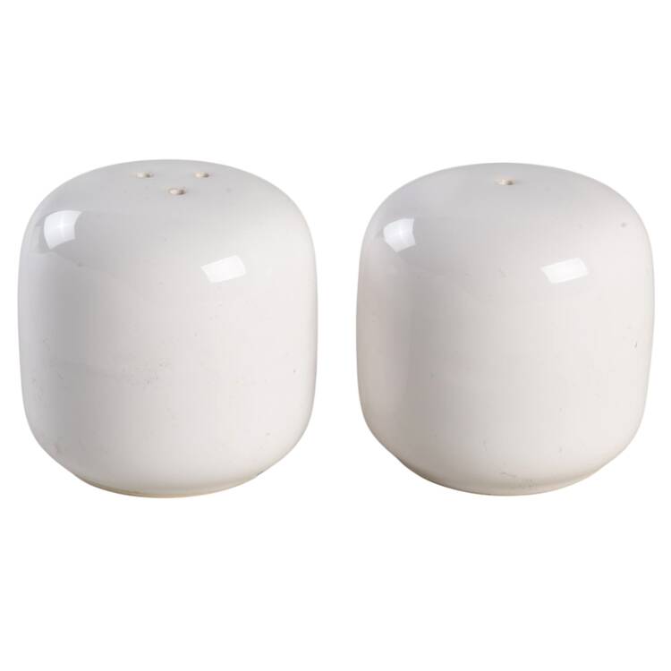 Solid Colours White Salt & Pepper Set