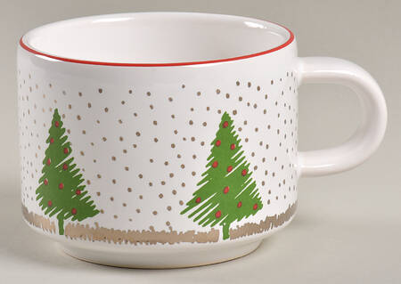 White Christmas Flat Cup
