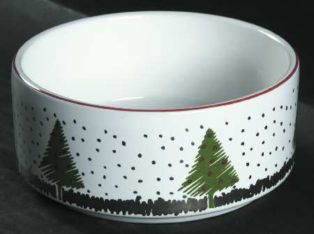 White Christmas Soup/Cereal Bowl