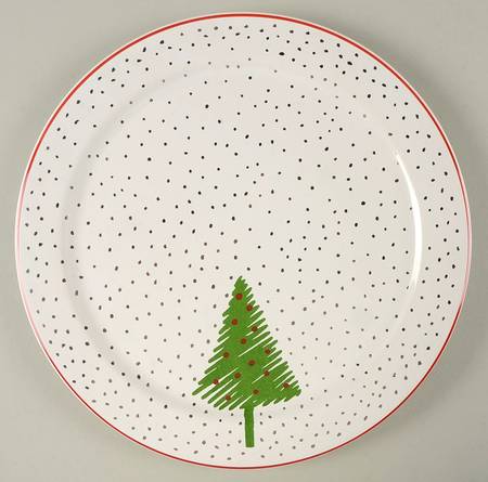 White Christmas Service Plate (Charger)