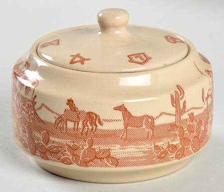 Chuck Wagon Sugar Bowl & Lid