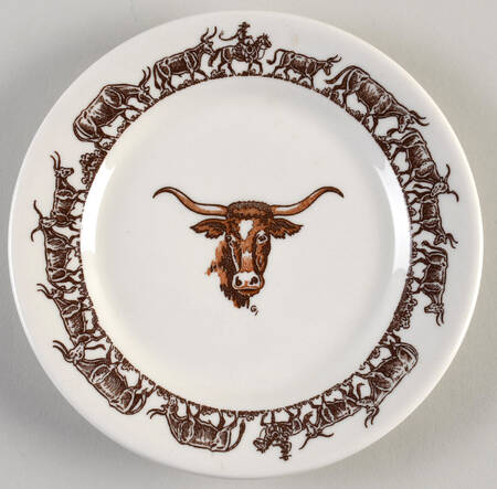 Long Horn (Westward Ho) Salad Plate