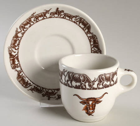 Long Horn (Westward Ho) Jumbo Cup & Saucer Set