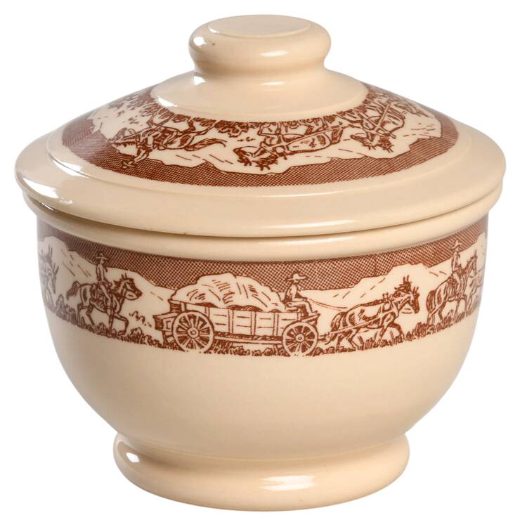 Pioneer Trails Brown Sugar Bowl & Lid