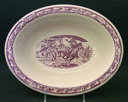 Pioneer Trails Brown 12" Oval Vegetable Bowl