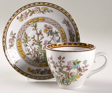 Indian Tree Flat Cup & Saucer Set