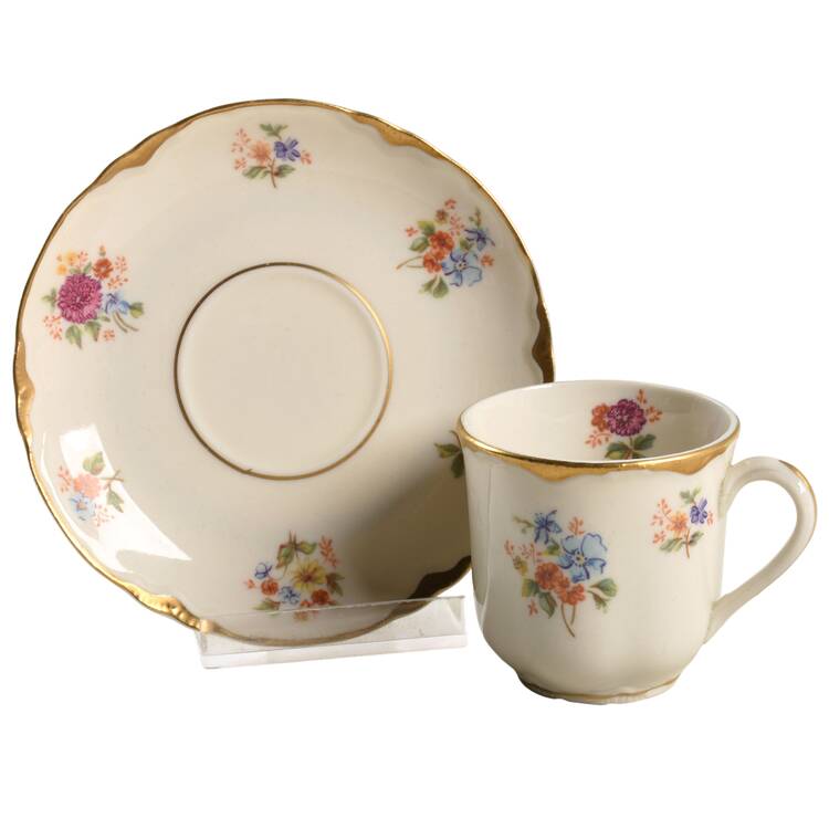 Dresden Flat Demitasse Cup & Saucer Set