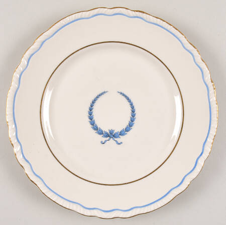 Neo Classic Blue (Scallop. Gold) Luncheon Plate