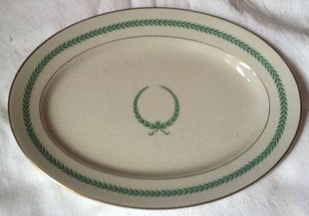 Neo Classic Green 12" Oval Serving Platter