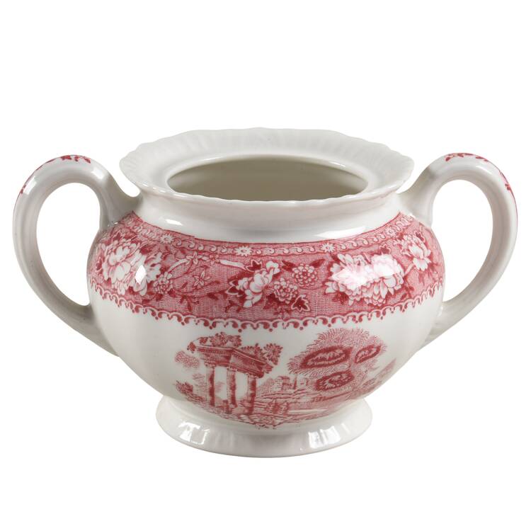 Tudor Rose Pink Sugar Bowl No Lid