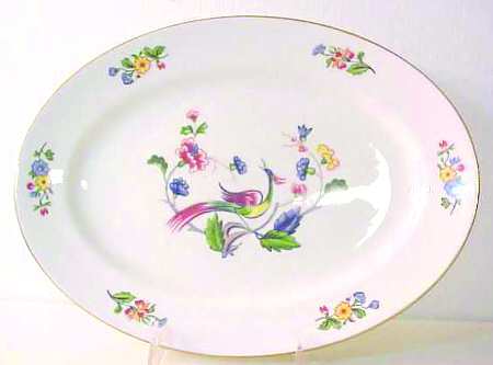 Chinese Bird 12" Oval Serving Platter