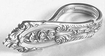 Rose Point (Sterling, 1934, No Monograms) Napkin Clip HC