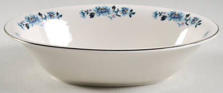 Blue Rose 9" Oval Vegetable Bowl by Woodmere