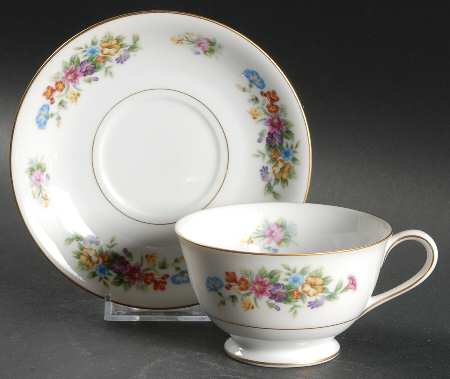 Dresdon Footed Cup & Saucer Set by Wentworth