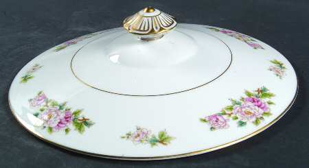 Pink Peony Lid for Round Vegetable