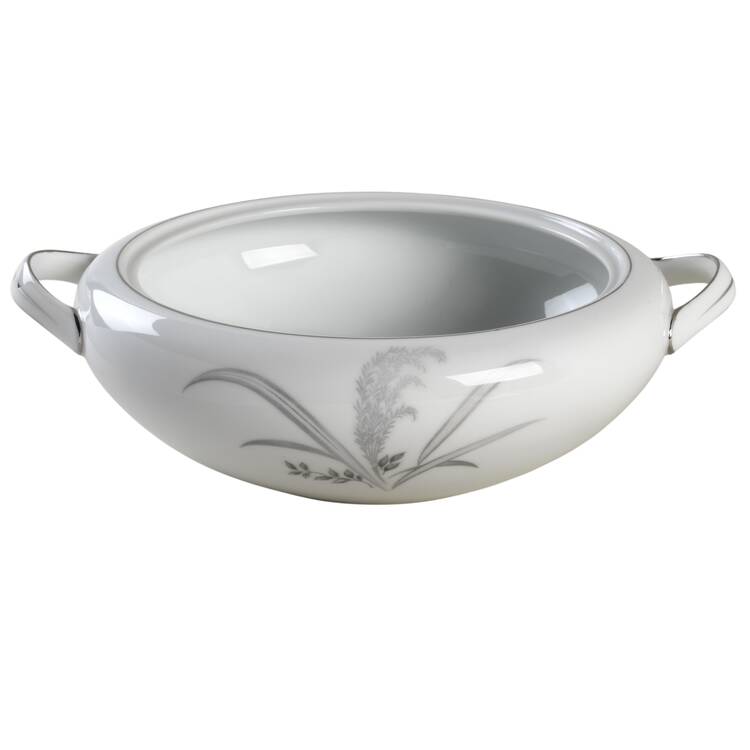 Silver Wheat Round Vegetable No Lid