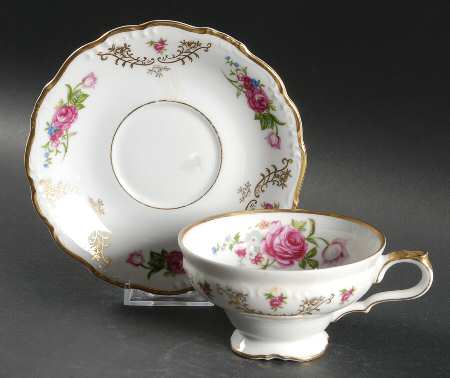 Versailles Footed Cup & Saucer Set