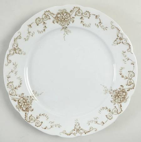 Dorothy (Brown Floral) Luncheon Plate