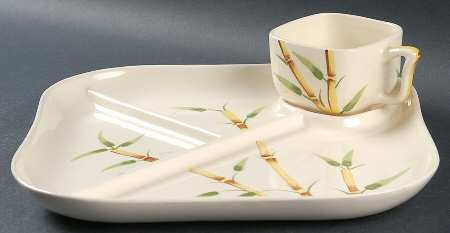 Bambu Cream Snack Plate & Cup Set