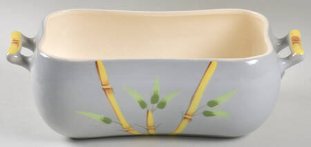 Bambu Gray Rectangular Vegetable Bowl No Lid
