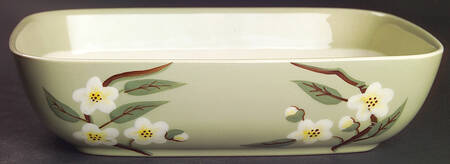 Blossom Celadon 9" Oval Vegetable Bowl