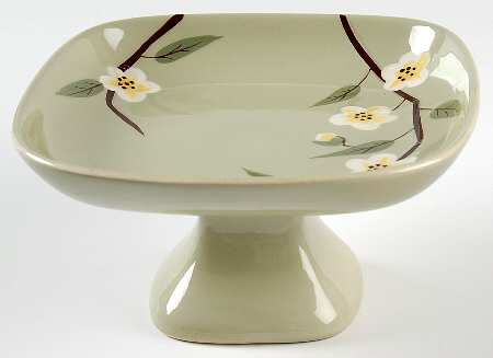 Blossom Celadon Round Compote (Height X Width)