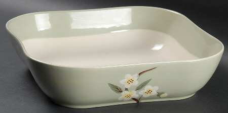 Blossom Celadon 9" Square Vegetable Bowl
