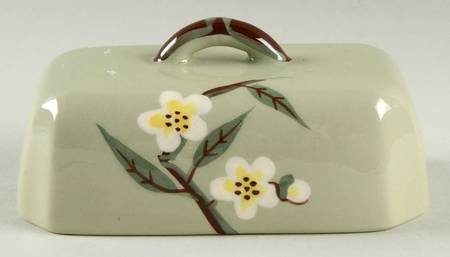 Blossom Celadon Lid for 1/4 Lb Butter