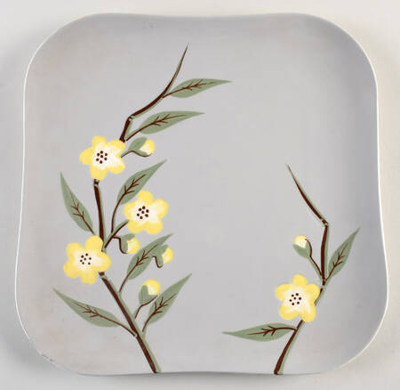 Blossom Gray 13" Square Serving Platter