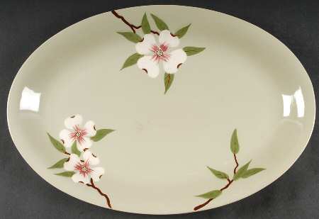 Brentwood Celadon 15" Oval Serving Platter